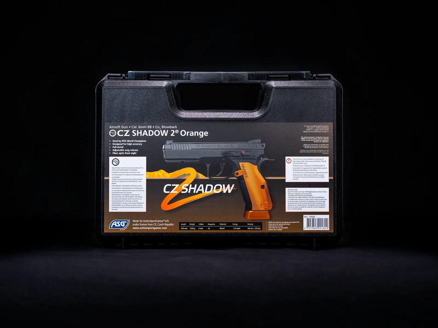 ASG CZ SHADOW 2 ORANGE CO2 BLOWBACK 6mm BB AIRSOFT PISTOL