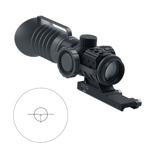 Immersive Optics -5x30 Prismatic Scope - MilDot Rapid w MOA Adjustable Mounts