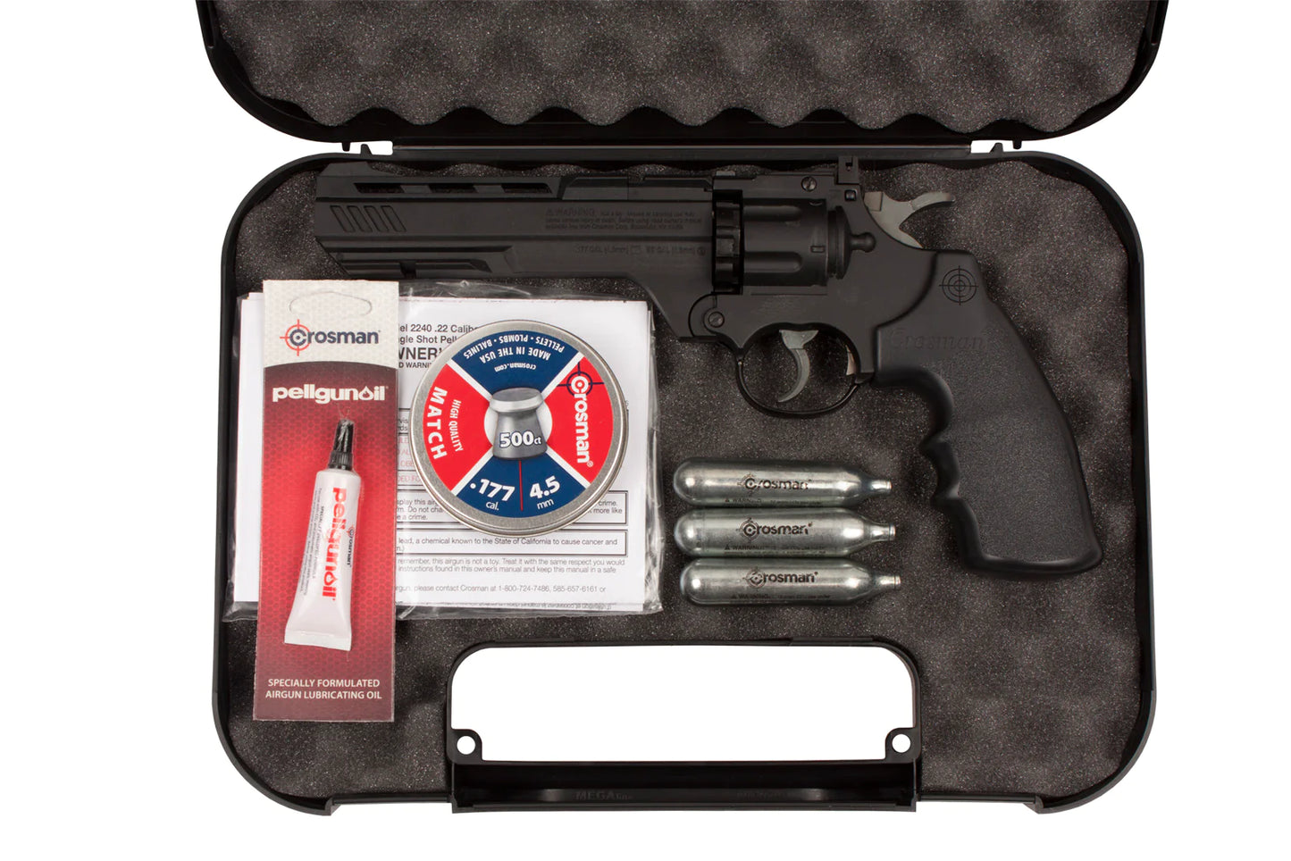 CROSMAN AG3576KIT 357 VIGILANTE MAGNUM CO2 PISTOL .177/BB DUAL AMMO STARTER KIT