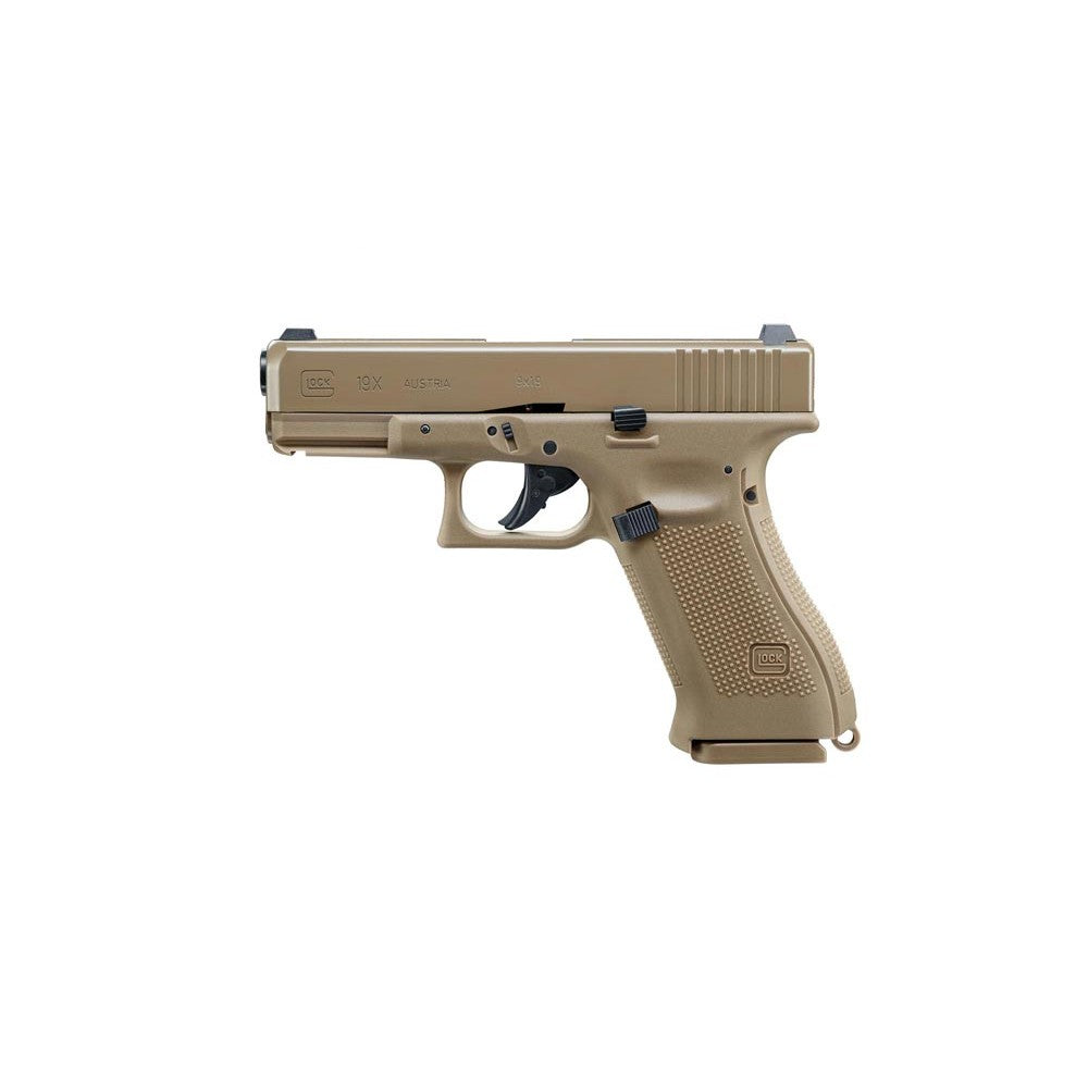 UMAREX GLOCK 19X TAN CO2 PISTOL WITH BLOWBACK 4.5mm BB