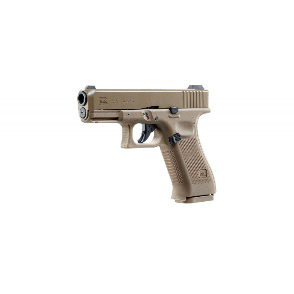 UMAREX GLOCK 19X TAN CO2 PISTOL WITH BLOWBACK 4.5mm BB