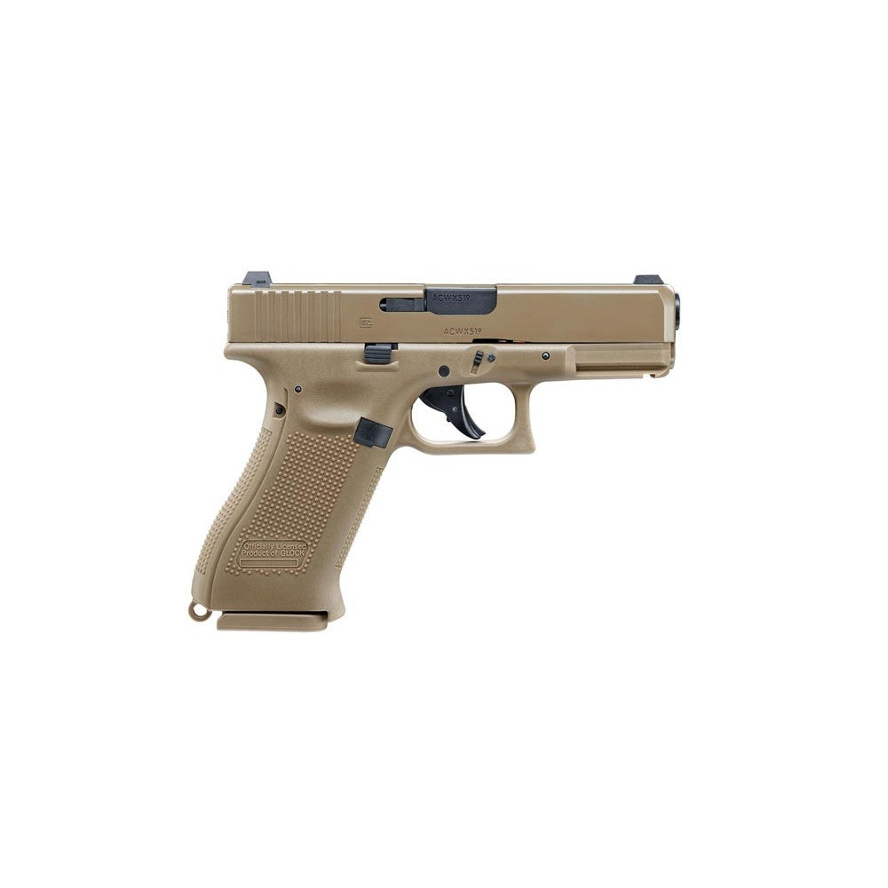 UMAREX GLOCK 19X TAN CO2 PISTOL WITH BLOWBACK 4.5mm BB