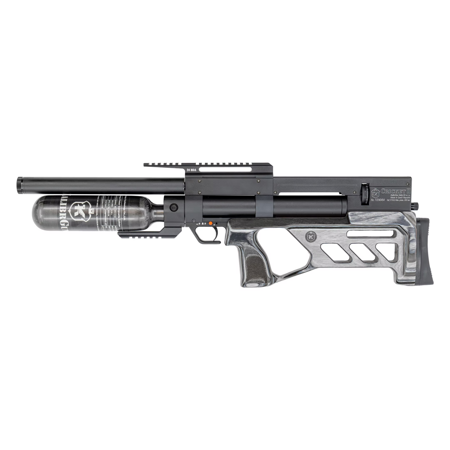 KalibrGun Cricket 2 Tactical Black Pepper Grey Laminate PCP Air Rifle