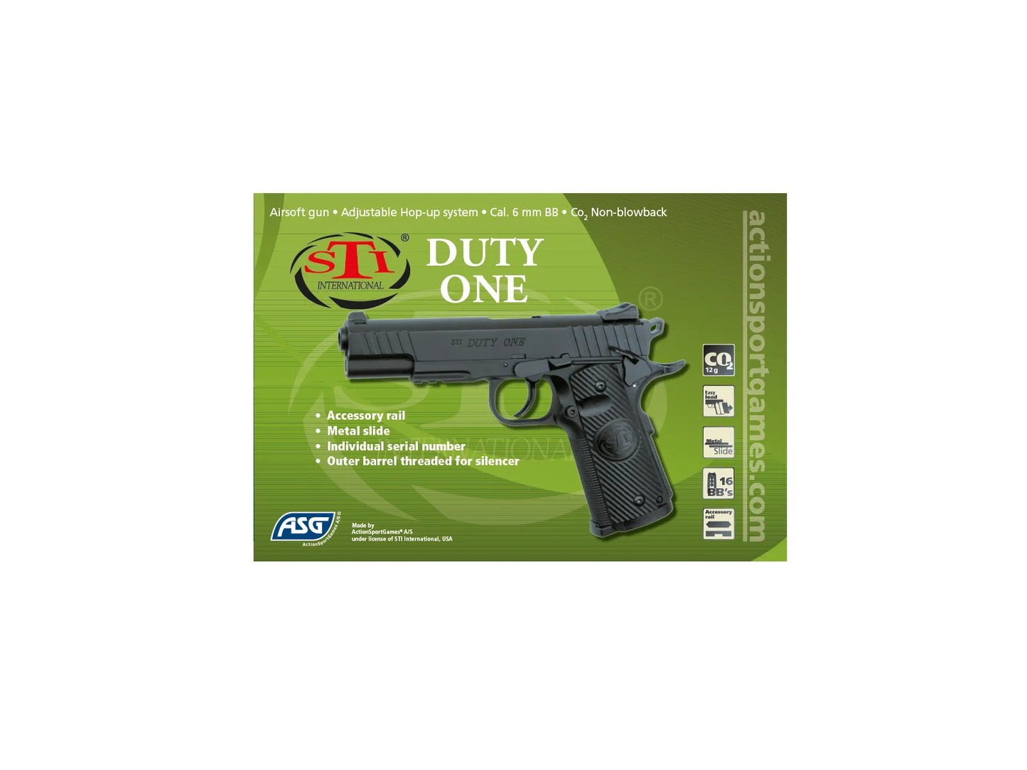 ASG STI DUTY ONE NON BLOWBACK 6mm BB AIRSOFT PISTOL