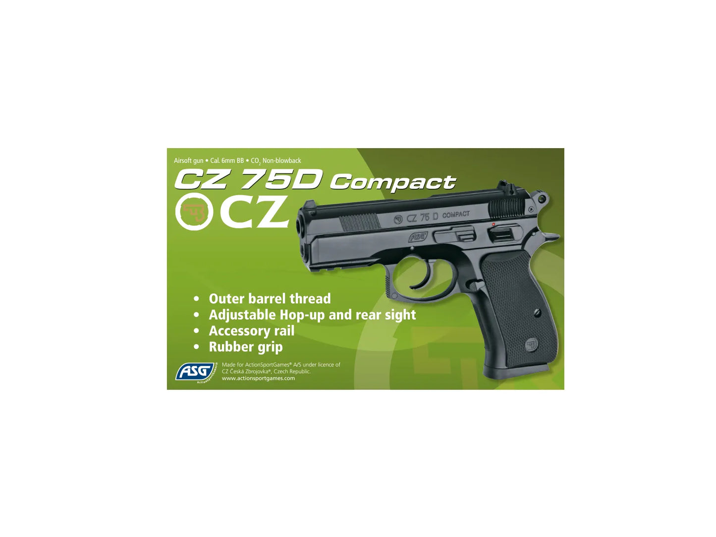 ASG CZ 75D COMPACT CO2 6mm BB AIRSOFT PISTOL