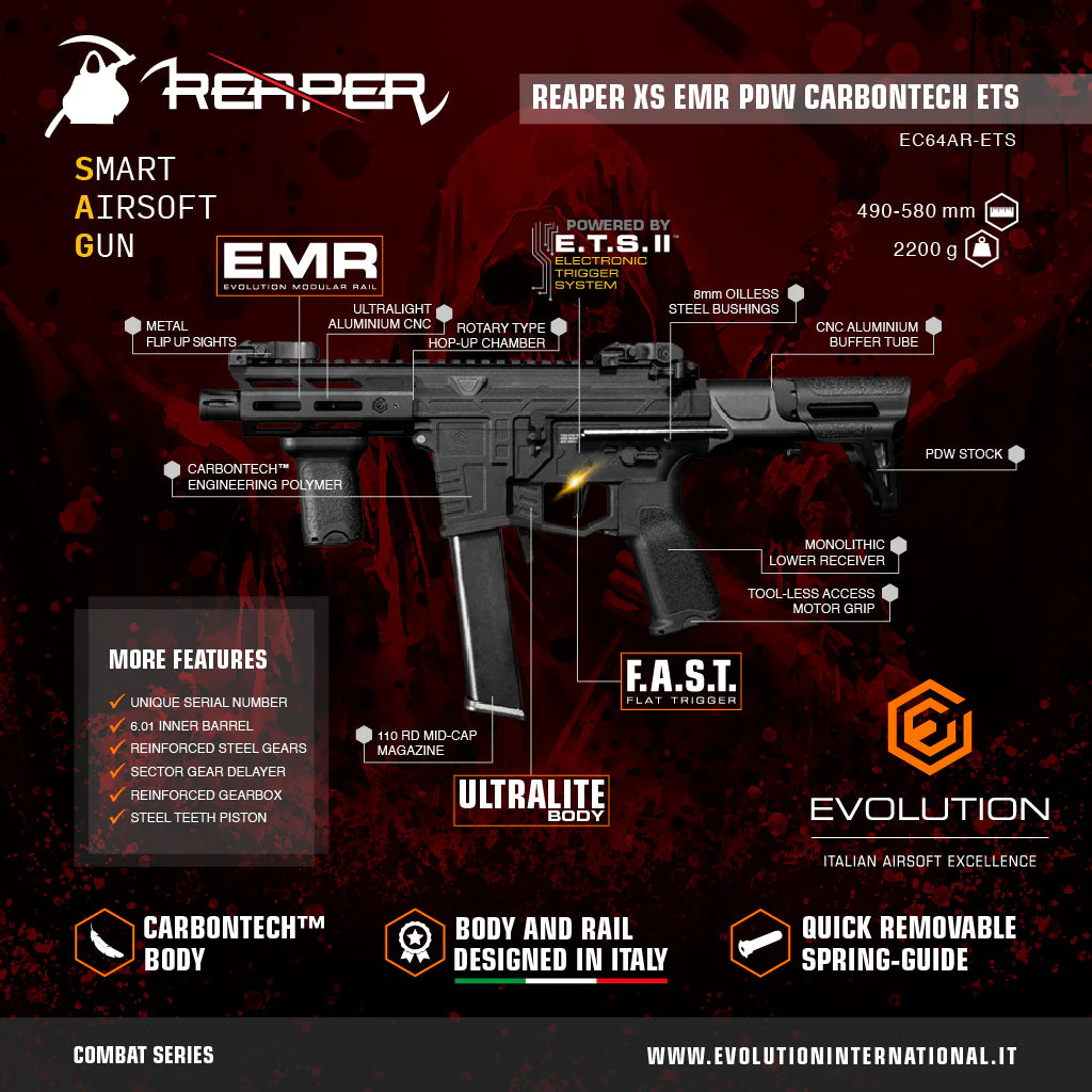 EVOLUTION REAPER XS EMR PDW CARBONTECH ETS