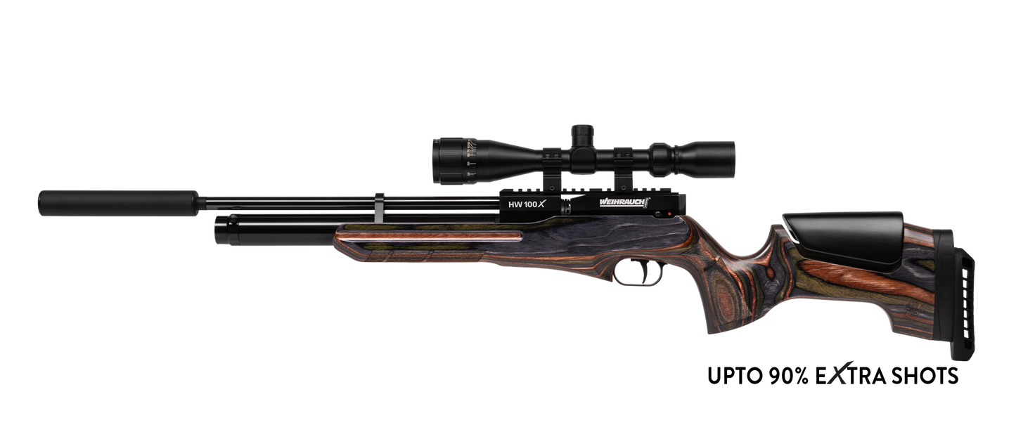 Weihrauch HW100X KT Karbine Thumbhole Synthetic Black Adjustable