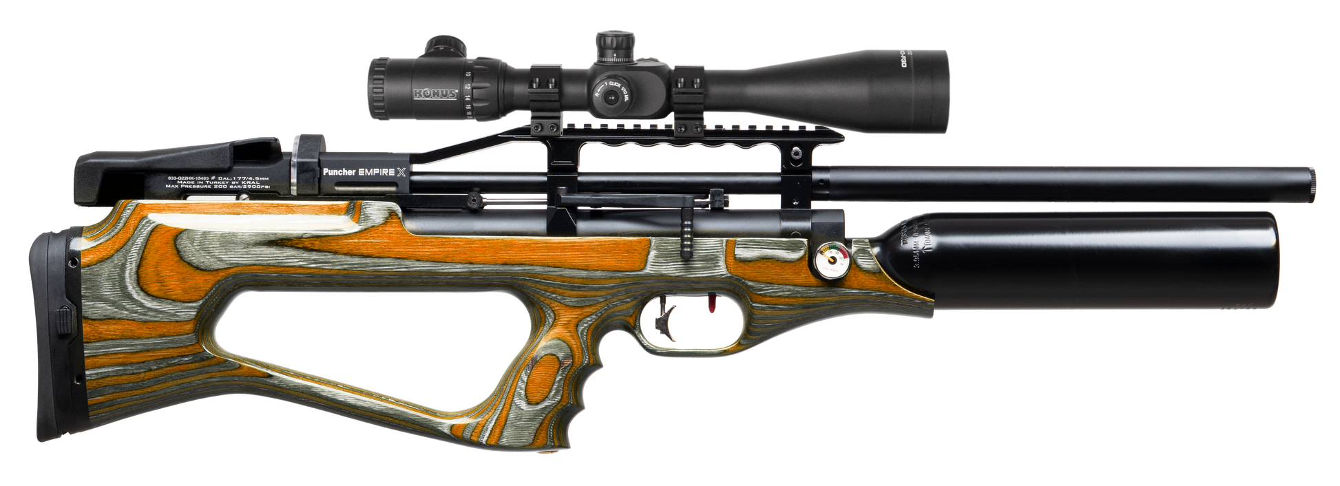 KRAL ARMS PUNCHER EMPIRE X ORANGE LAMINATE Sunderland Airguns