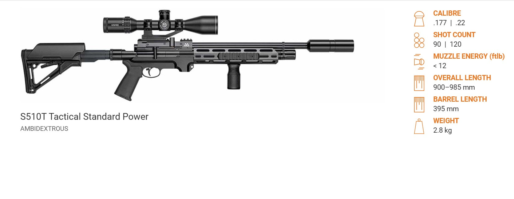 Aircom R510 Air Arms S510T Tactical – Sunderland Airguns
